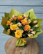Букет цветов из:  Альстромерии и Розы в Екатеринославке