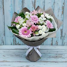 Букет цветов из:  Герберы, Альстромерии и Хризантемы в Екатеринославке