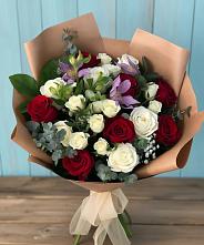 Букет цветов из:  Розы и Альстромерии #REPLACE_PRED# Екатеринославке