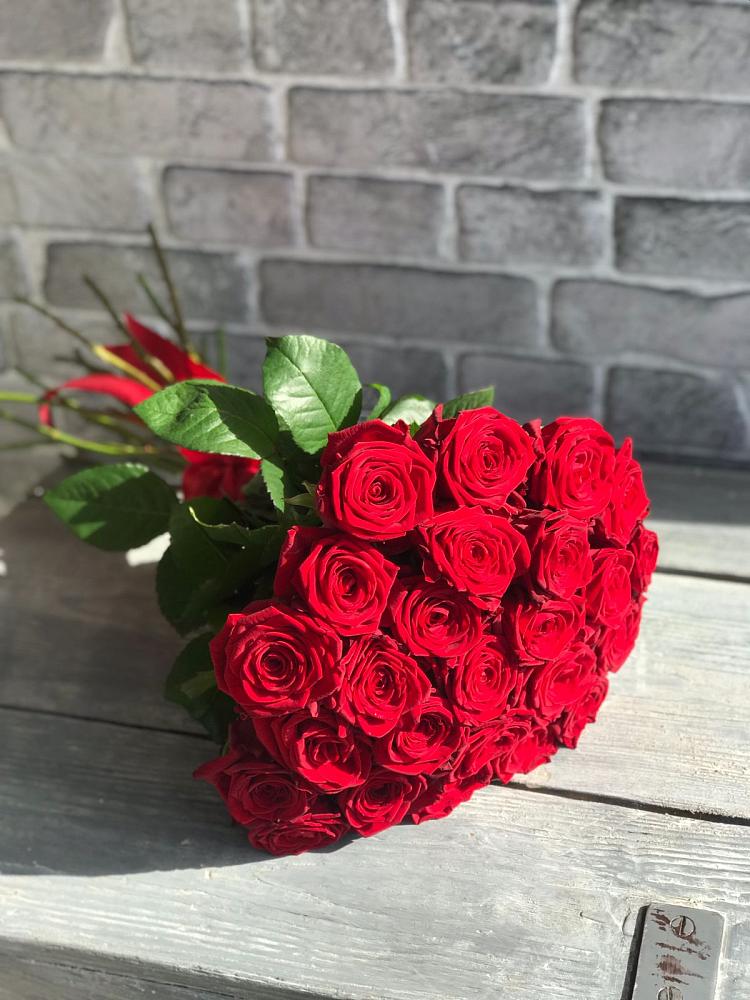Букет Красные розы Фридом в Екатеринославке
