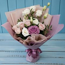 Букет цветов из:  Розы и Лизиантусы #REPLACE_PRED# Екатеринославке