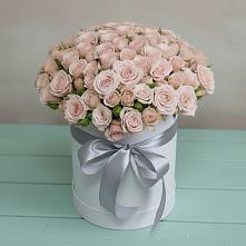 Цветочная композиция из Розы в шляпной коробке в Екатеринославке