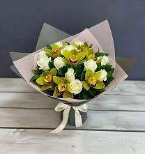 Букет цветов из:  Орхидеи и Розы в Екатеринославке