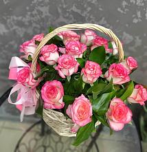 Цветочная композиция из Розы в корзине #REPLACE_PRED# Екатеринославке