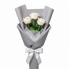 Букет 3 белые розы #REPLACE_PRED# Екатеринославке