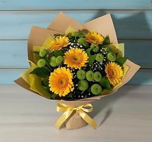 Букет цветов из:  Герберы и Хризантемы в Екатеринославке