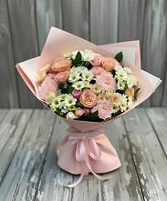 Букет цветов из:  Гвоздики, Розы и Хризантемы в Екатеринославке