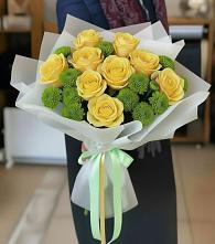 Букет цветов из:  Хризантемы и Розы в Екатеринославке
