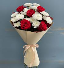 Букет цветов из:  Розы и Хризантемы в Екатеринославке