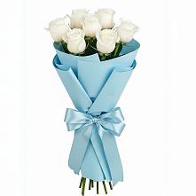 Букет 7 белых роз Проуд в Екатеринославке