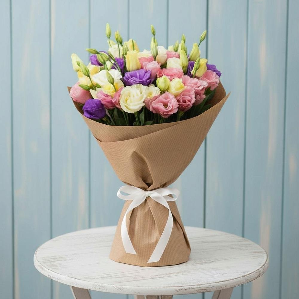 Букет цветов из: Лизиантусы в Екатеринославке