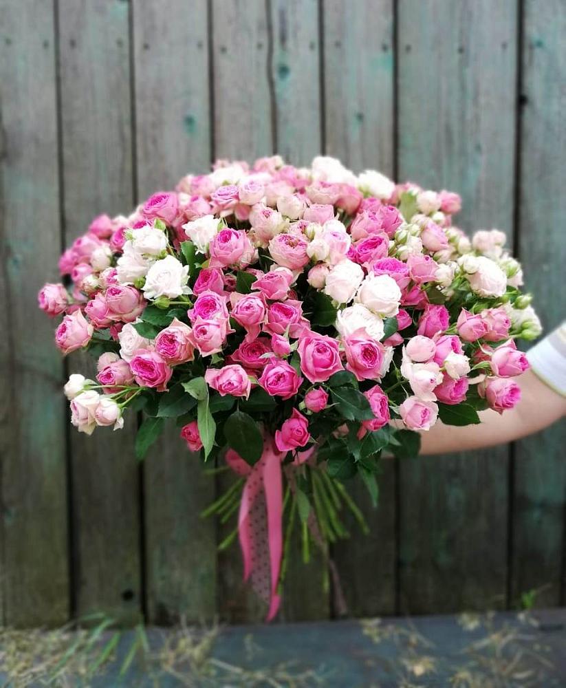 Букет Розовые кустовые розы Натали и Лав Лидия в Екатеринославке