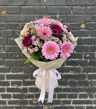 Букет цветов из:  Герберы и Хризантемы в Екатеринославке