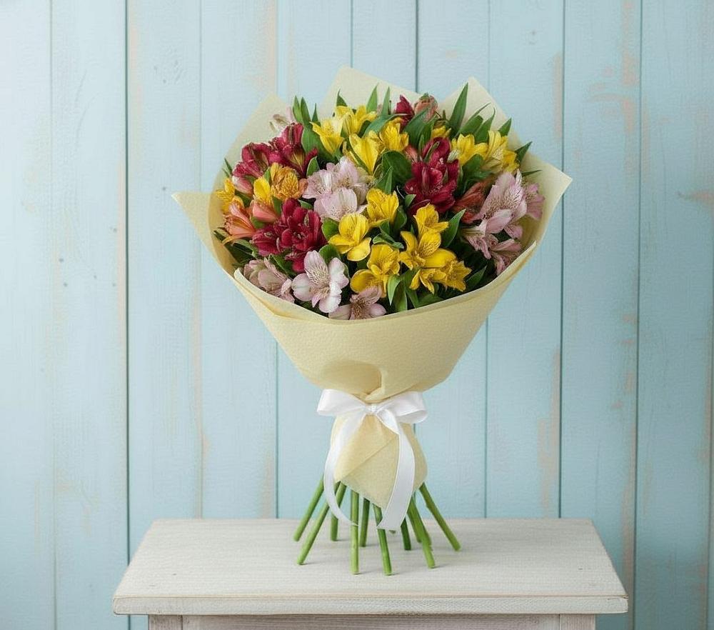 Букет цветов из: Альстромерии в Екатеринославке