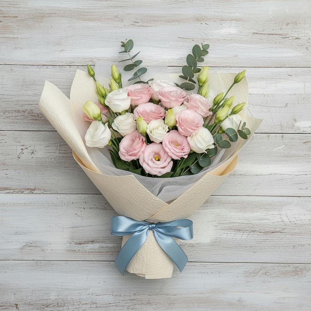 Букет цветов из: Лизиантусы в Екатеринославке